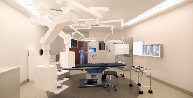 Rendering of hospital imaging room