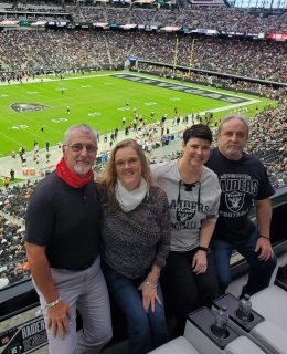 Group of people at a football game