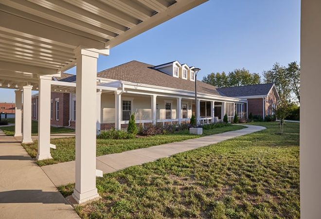 Outdoor shaded sidewalks and yards