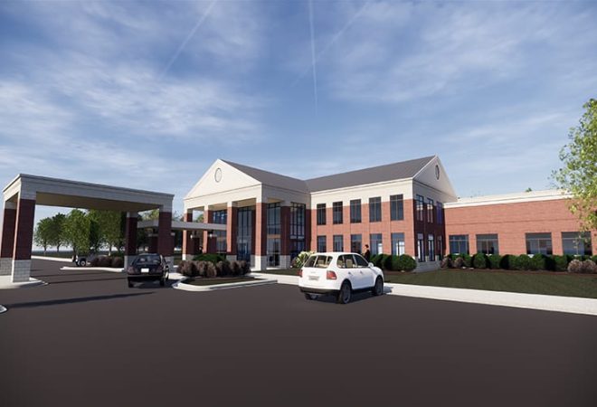 Rendering of exterior building