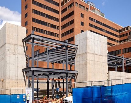 Exterior of building under construction