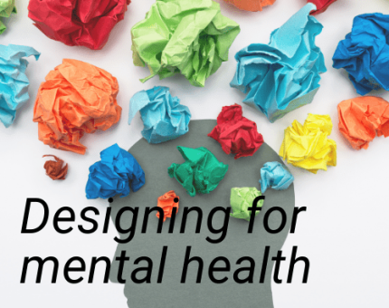 Graphic with text designing for mental health