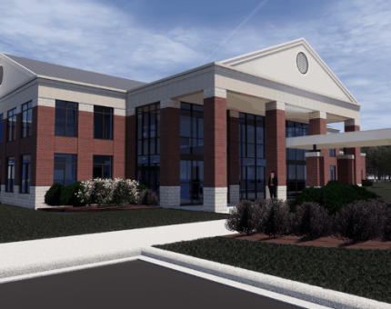 Rendering of exterior building