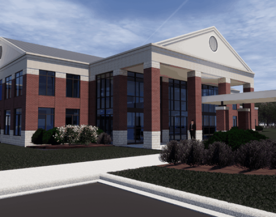 Rendering of exterior building